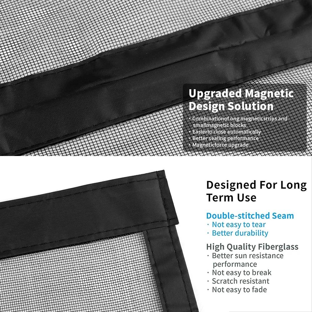 100x210CM Magnetic Door Screen Curtain Anti Mosquito Insect Fly Bug Net Auto Closing Easy to Install Bedroom Home Curtains