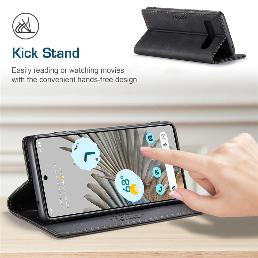 Luxury Genuine Leather Magnetic Wallet Flip Case for Google Pixel 7 6 Pro Card Slot Stand Shockproof Foldable Holder Full Protection Cover