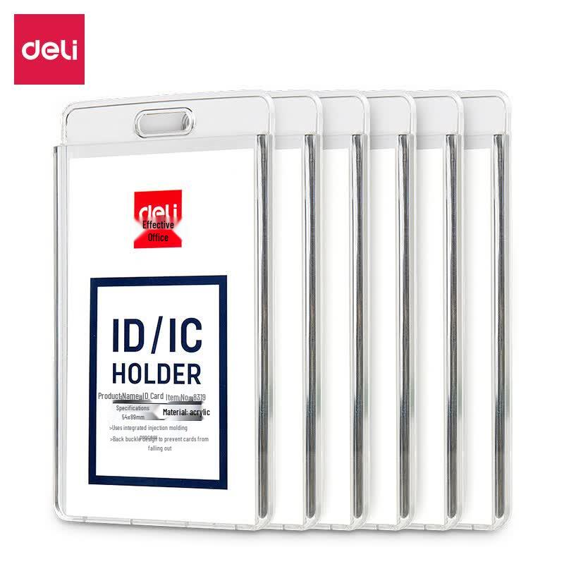Deli 8319 Transparent ID Card Holders