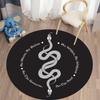 Satan Pattern Round Carpet HD Printing for Living Room Rugs Bedroom Mat Kitchen Carpet Doormat Non-Slip Children Flannel Carpet