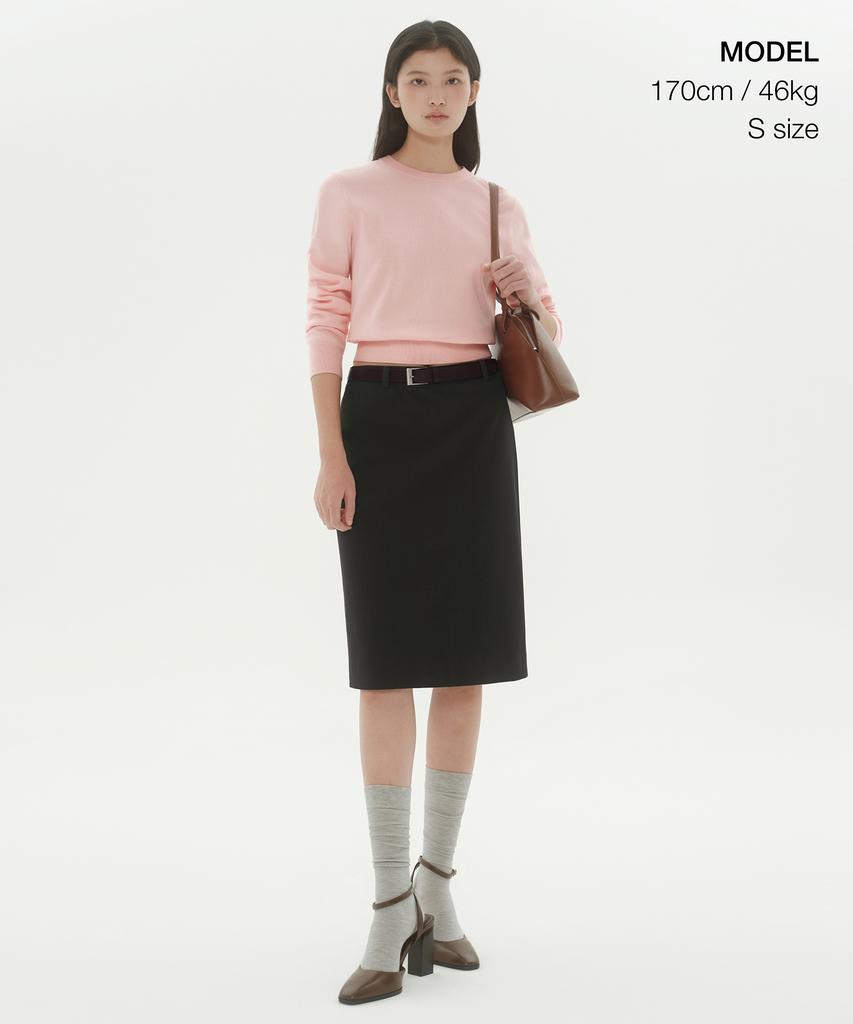 MUSINSA STANDARD WOMAN Women'S Washable Supima Cotton Crew Neck Knit [Rose Water]
