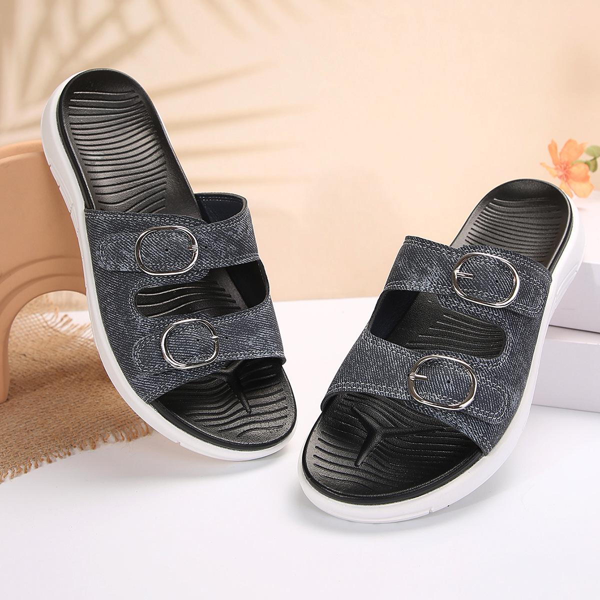 Slippers, Women s Shoes, Thick-soled Shoes, Soft-soled Shoes, Anti-slip Sandals 36 тёмно-синий