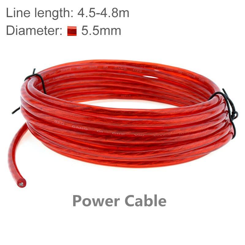 Amplifier Installation Kit, Car Audio Wire Wiring Amplifier Subwoofer Installation Kit, Speaker Cables Car Power Cord with Fuse Holder