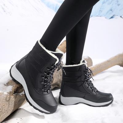 Women's Ankle Boots 2025 New Fashion Snow Boots High Top Warm Thick Soled Shoes Men's Winter Non Slip Black Casual Sports Shoes