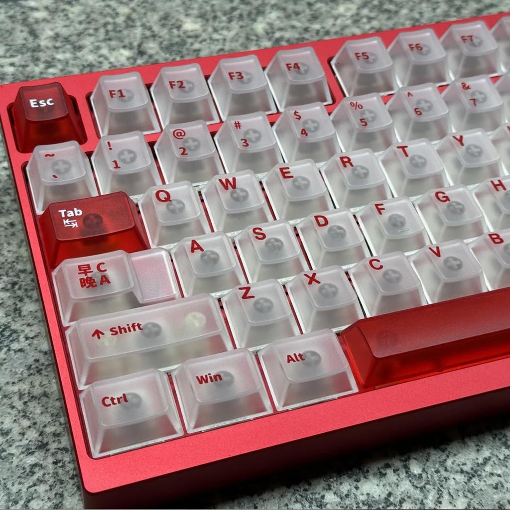 White Clear Keycaps 151 Keys Transparent Cherry Profile Keyboard Backlit Crystal PC Keycap Custom Keycaps 75 Percent Shine Through RGB Mechanical