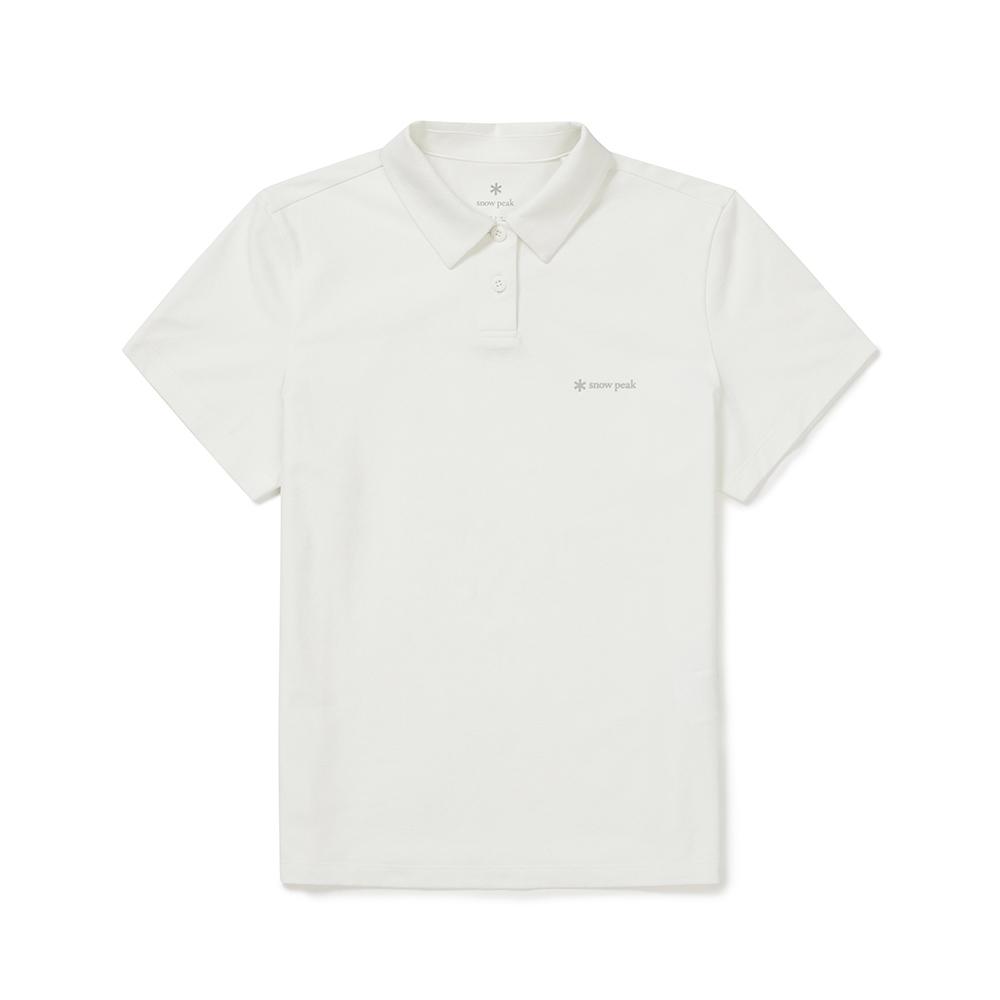 SNOWPEAK Quick Dry Women's Short Sleeve Polo T-shirt Off White (S25MWTPS15)