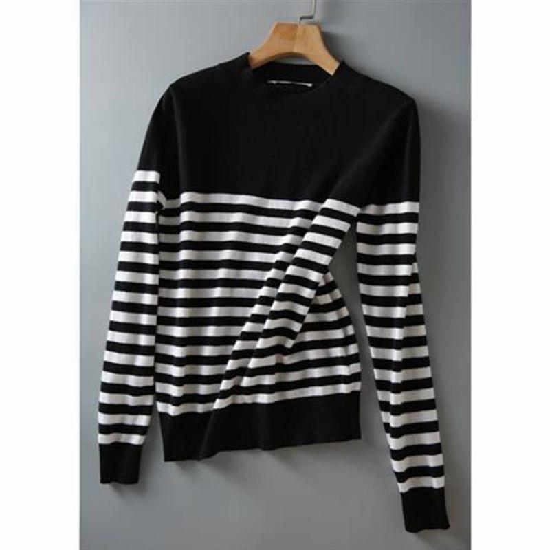 Women's Retro Striped Loose Knit Sweater - Japanese Style, Autumn/Winter Fashion, Drop Shoulder, All-Match Trend