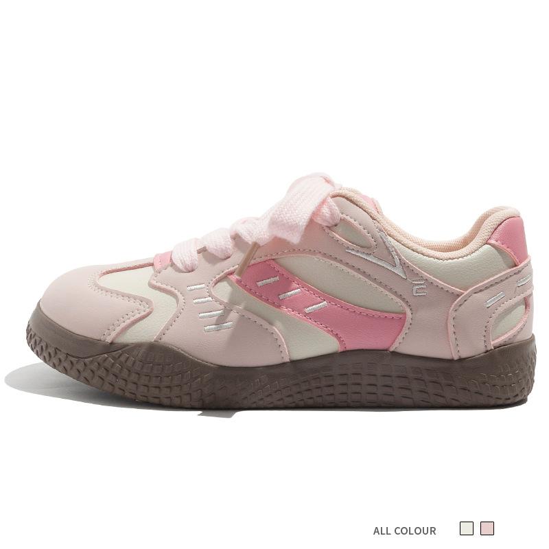Schöne Creme Retro Deutsche Trainingsschuhe Niedrig geschnitten Frühling Neu Sportlich Lässig Atmungsaktiv