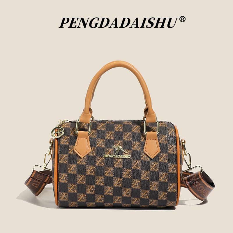 Women's bag new bag simple plaid retro shoulder messenger bag women's simple women's bag