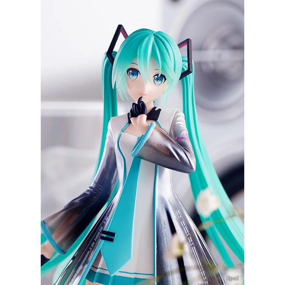 18CM Singing Hatsune Miku Sense Of Technology Animation Model Anime Figure Toy Gift Collection Base Standing Kawayi Girl Figuine