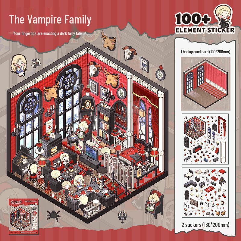 3D Adventure Theme Sticker Book: Miniature Scene & Landscaping Stickers