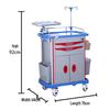 ABS Emergency Medical Cart with Flip-Top and Multiple Drawers