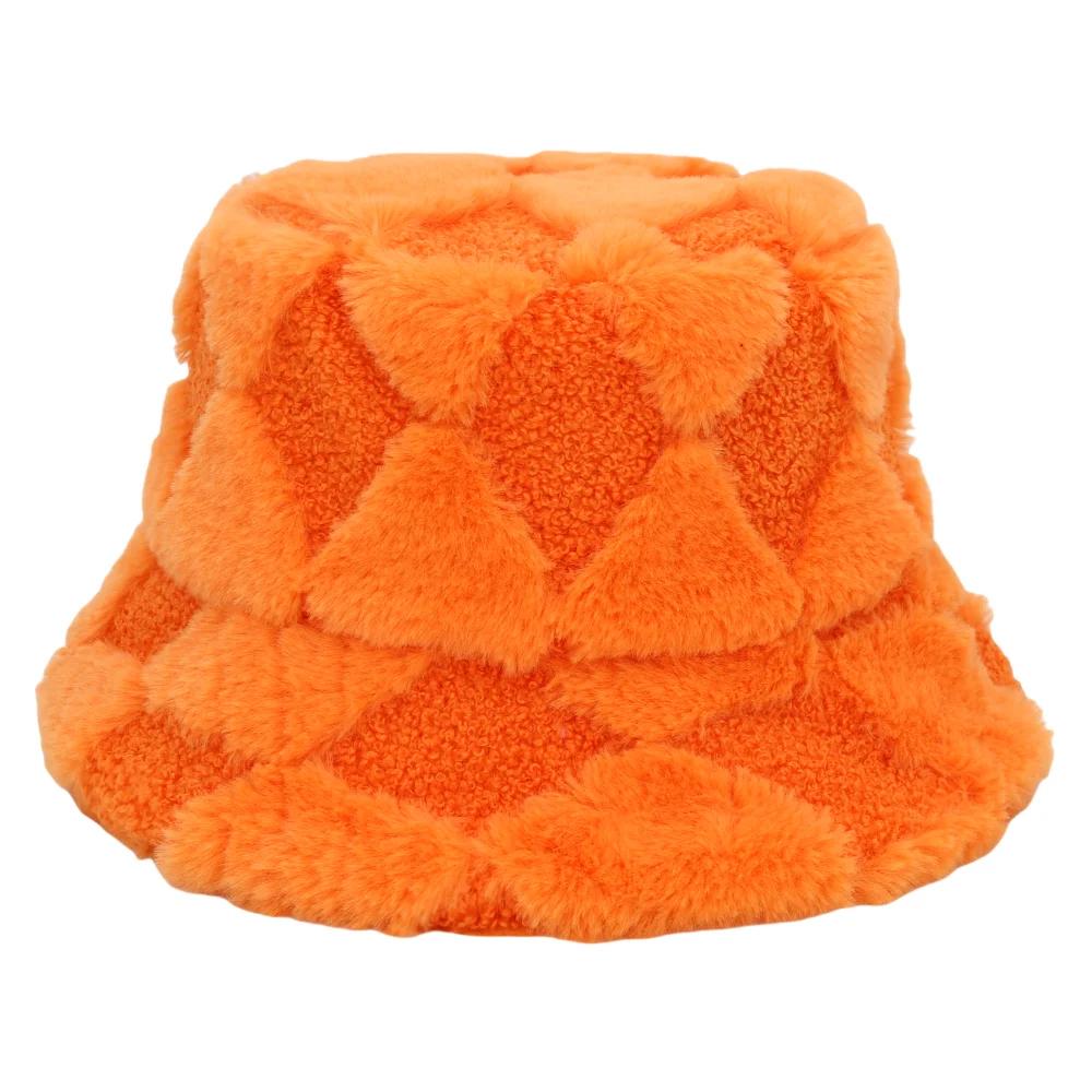 Winter Warm Fur Bucket Caps Women Men Outdoor Keep Warm Fluffy Panama Female Thickened Rabbit Hair Windproof Fisherman Caps