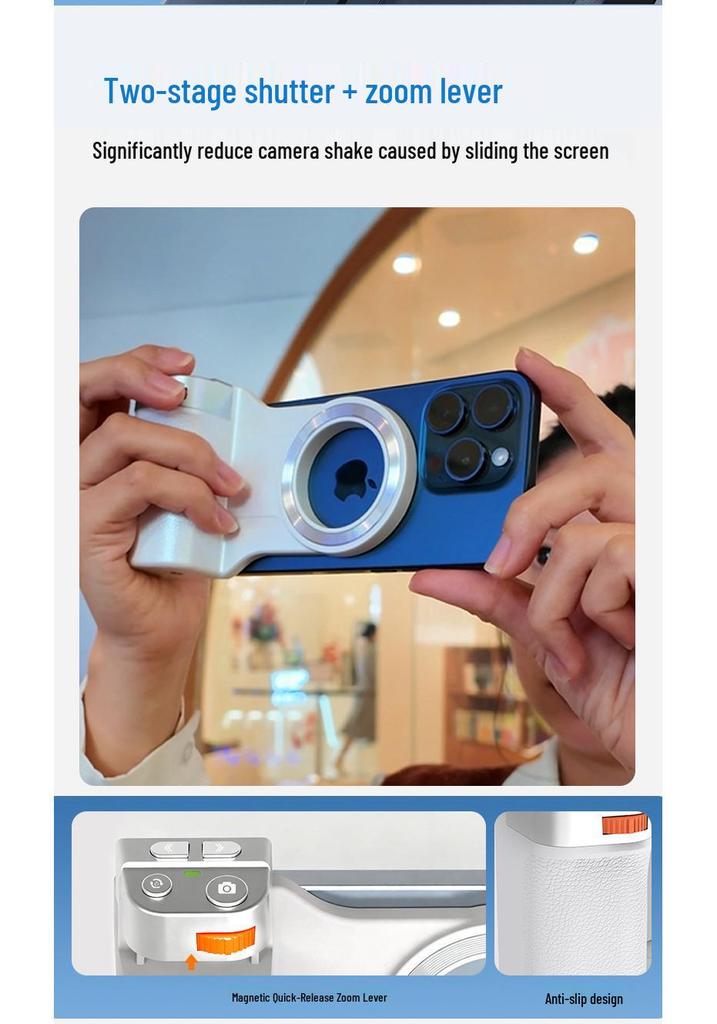 Bluetooth Selfie-Stick mit Fernbedienung, Zoom und Anti-Shake-Stabilisator für die Telefonfotografie