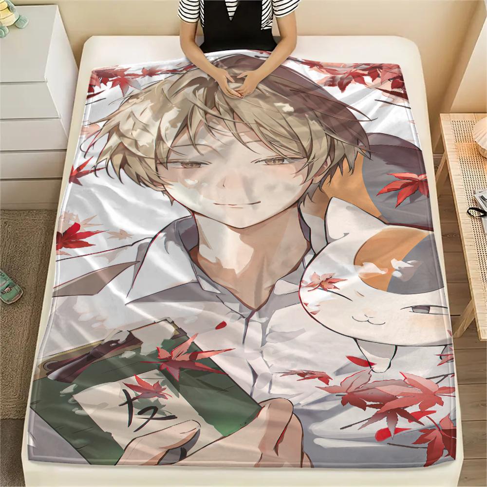 Takashi Natsume Print Flannel Blanket,High quality Comfortable for All Seasons,Home Decor,Warmth and Comfort,Perfect for Christmas Gifts