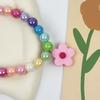 Adjustable Beaded Cat Necklace Flower Pendant Dog Cat Pet Collar  Pet Costume Accessories