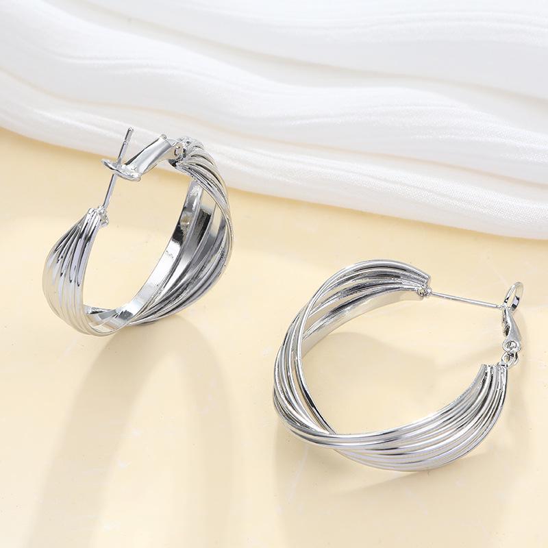 Huazi Style Zircon Stud Earrings for Women - Gold-Plated, Non-Fading Luxury Jewelry