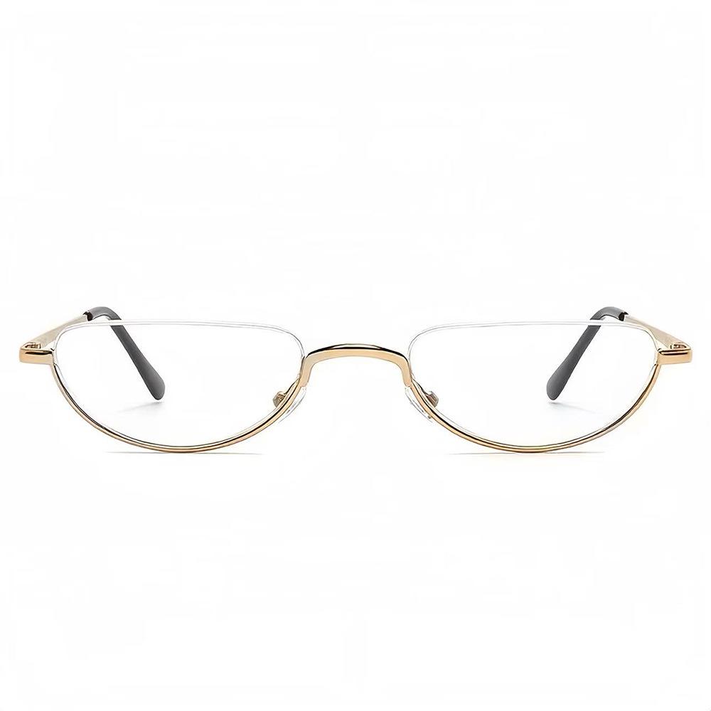 Retro Ultra-light Metal Half Frame Reading Glasses Portable Men Women Readers Optical Spectacle Small Frame Eyeglass