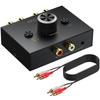 PROZOR RCA Audio 2 Bidirectional Simultaneous No Power Supply Metal Japanese Instruction Manual Included & 3.5mm Switcher, Inputs/1 Output, Switching,