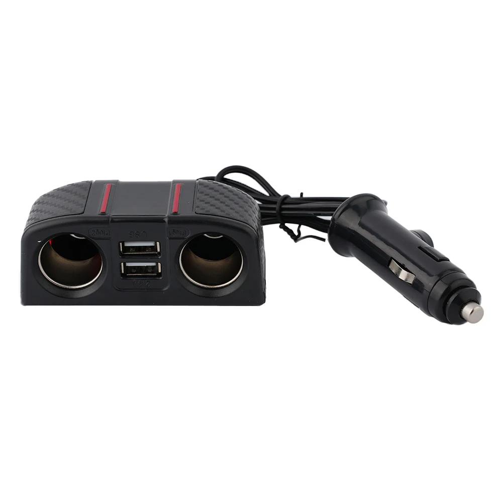 Accessory Car Charger Splitter Black DC12V-24V Dual USB New Power Adapter Practical Quality Replacement 12V Outlet 2 Way