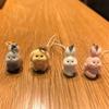 Cute Flocking Animals Are Angry, Little Rabbit Keychain Flocking Car Pendant, Mobile Phone Chain, Bag Pendant for Friends
