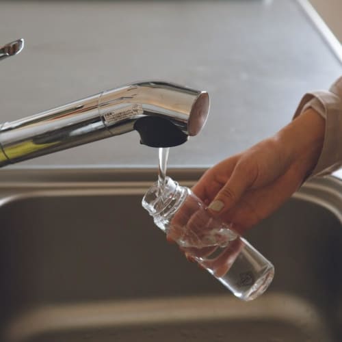 POKETLE 150ml Water Bottle, Slim and Lightweight, Tritan, BPA-Free, Clear, 150ml (Navy)