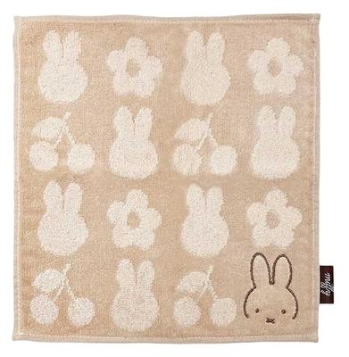 Marimo Craft Miffy Cherry Fleur Series Towel W250 X Handkerchief, Beige, H250mm, DBM-2579