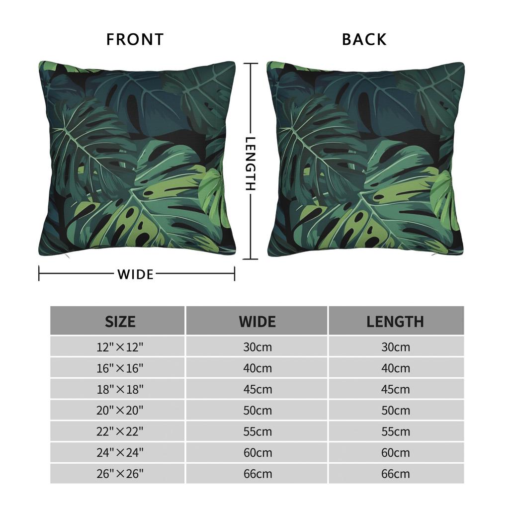 Tropical Floral Pillow Cover Print Cushion Cover Retro Trendy Pillow Case For Sofa Couch Bed Living Room
