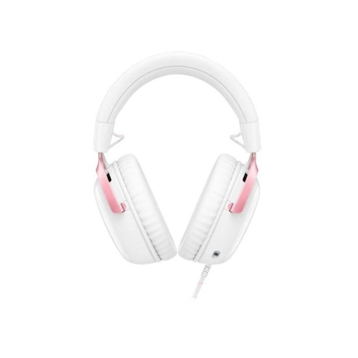 Casque Gaming - HYPERX - Cloud III - USB - Confort Optimal - Son de Haute Qualité - Couleur Blanc/Rosa