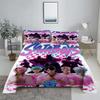 ZOEY D-Demon Hunters K-pop Bed Sheet Set 3D Printed Bed Flat Sheet With Pillowcase Bed Linen King Queen Size