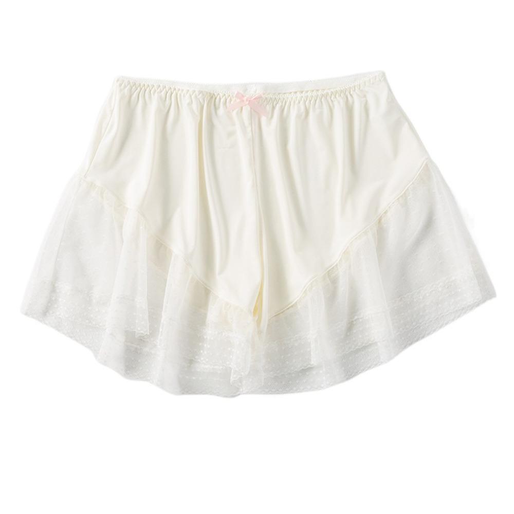 

Bowknot Safety Short Pants Loose Sleep Bottoms Leggings Pajamas Shorts Summer білий