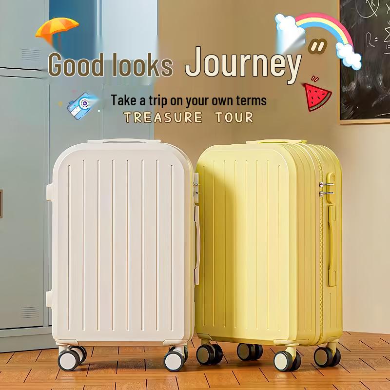 Durable 20-inch Women's & 24-inch Men's Trolley Suitcase: Stylish, Drop-Resistant Travel Luggage for Students