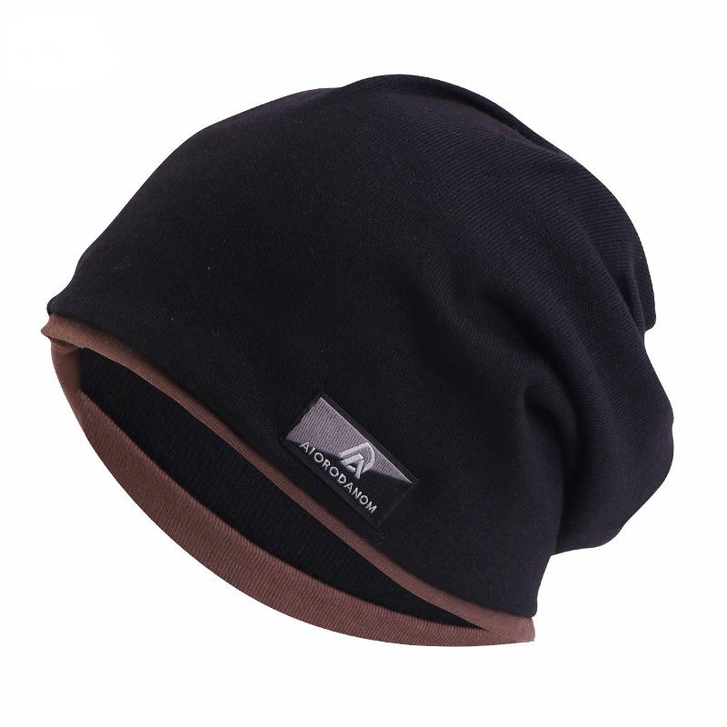 Autumn And Winter Imitation Cashmere Double Layer Skullies Bennies Unisex Pullover Hat