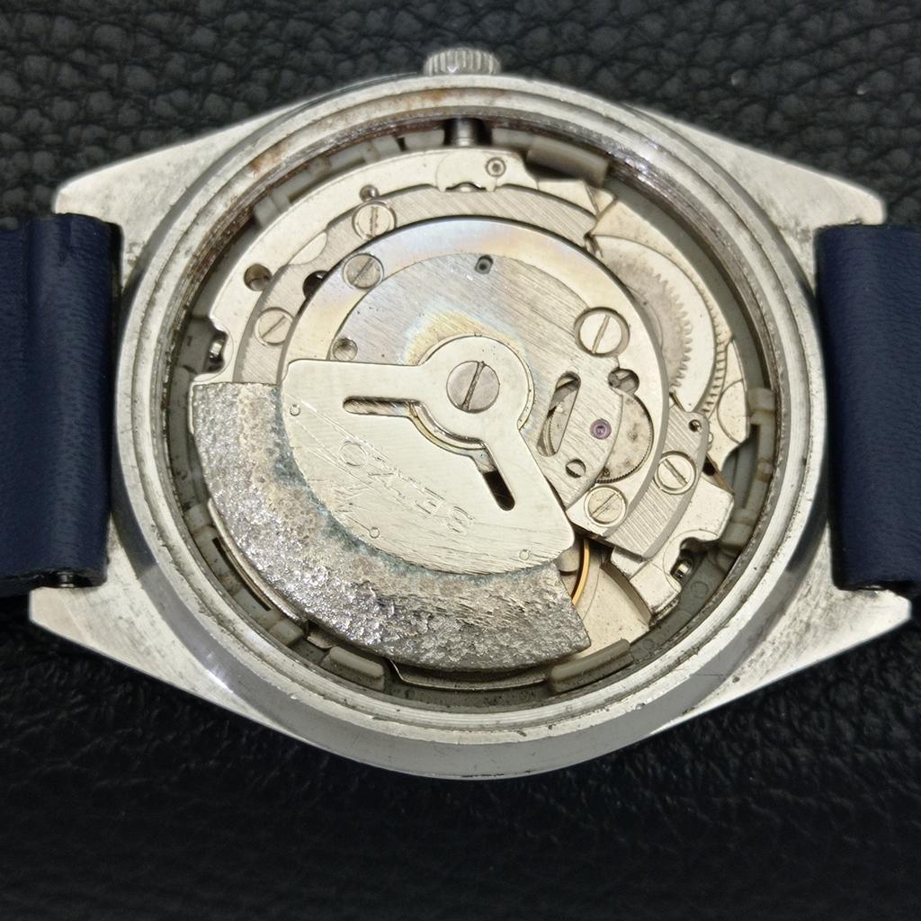 AUTOMATIC VINTAGE SEIKO 5 JAPAN MENS BLUE COLOR DIAL WATCH a701478-5 R206b-a701478