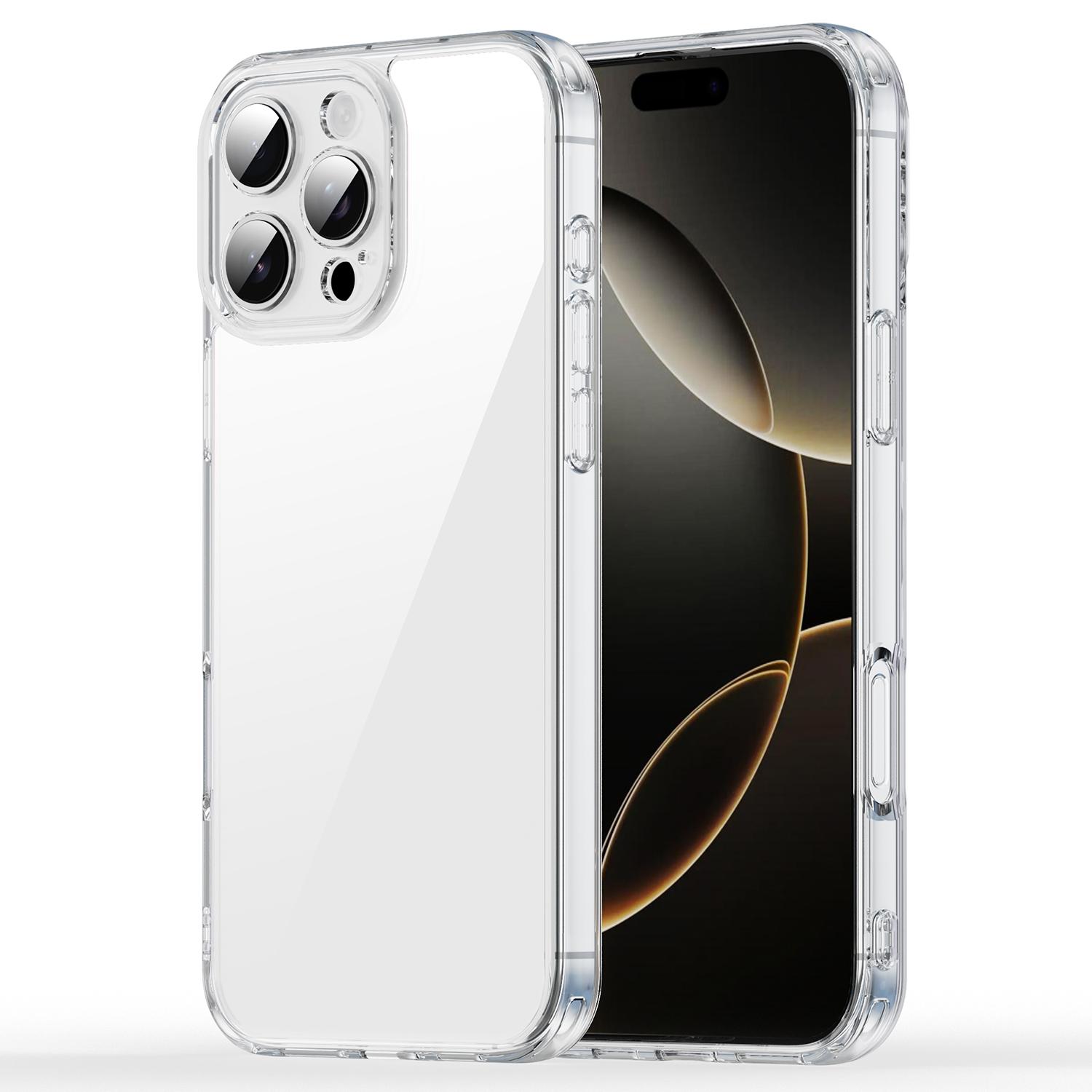 

For iPhone 16 Pro Case TPU+Acrylic Phone Back Cover Anti Yellowing Transparent