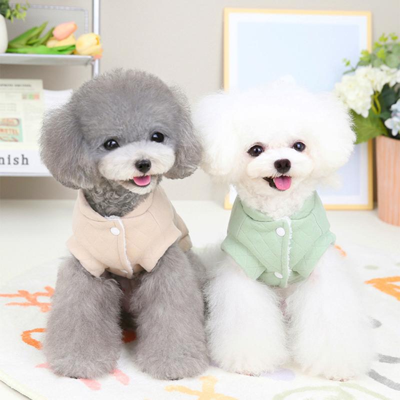 Winter Warm Dog Coat Soft Thick Cotton Dog Jacket for Small Medium Dogs Cute Bear Pattern Puppy Vest Yorkie Chihuahua Clothing