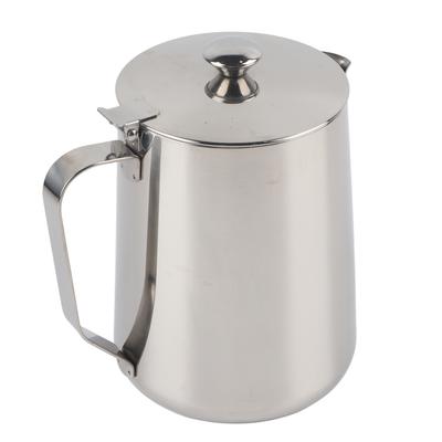 Stainless Steel Coffee Cup Mug Milk Frothing Pitcher Jug with Lid for Latte Coffee Art