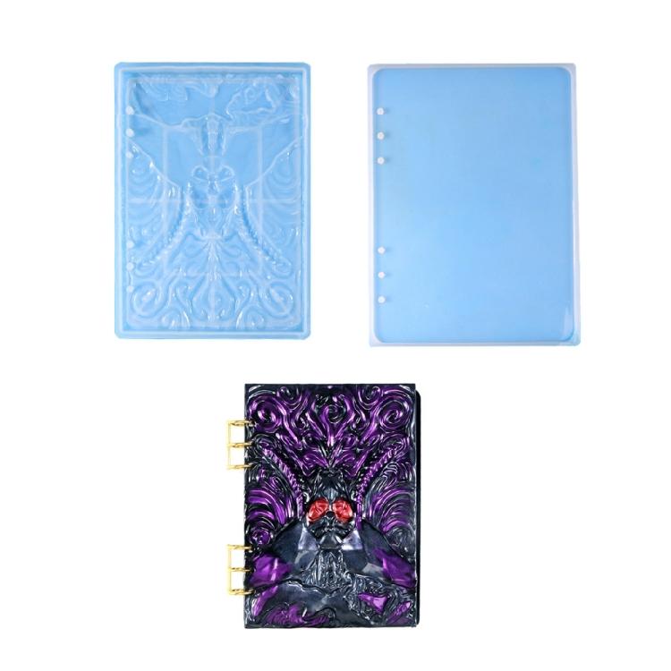 DIY Notebook Silicone Mold Notepad Crystal Epoxy Resin Molds Binder Rings Set