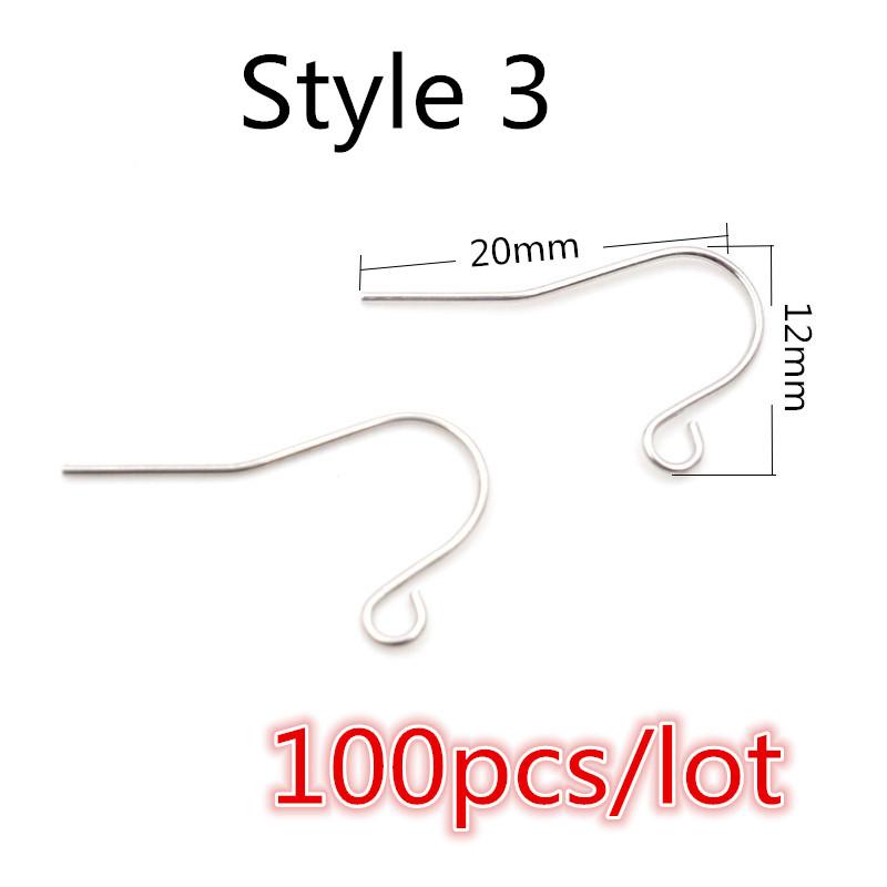  20x17mm Multi Styles Stainless steel DIY Earring Findings Clasps Hooks Jewelry Making Accessories Earwire