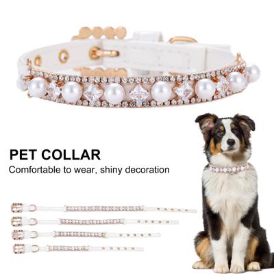 Pet Dog Necklace Faux Pearls Decor Decorative Fine Workmanship Fashion Dogs Cats