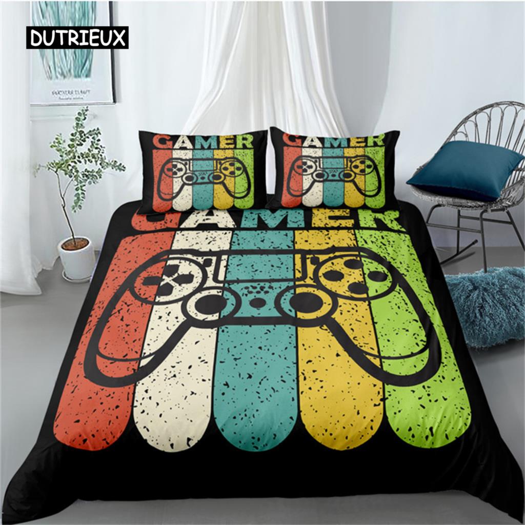 Home Textiles Bedding Set Gamer Life 3D Pattern Printed Duvet Cover Set Twin Full Queen King Boys Adults Polyester Quilt Cover