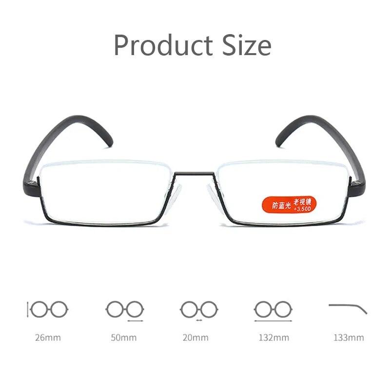 TR90 полурамные очки для чтения — фото 12