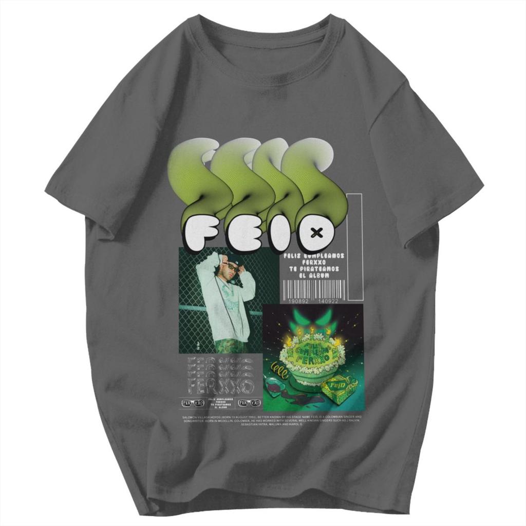 Men T Shirt Ferxxocalipsis Tour 2025 Feid Ferxxo Vintage Cotton Y2K Graphic Oneck Unisex Clothing T Shirts