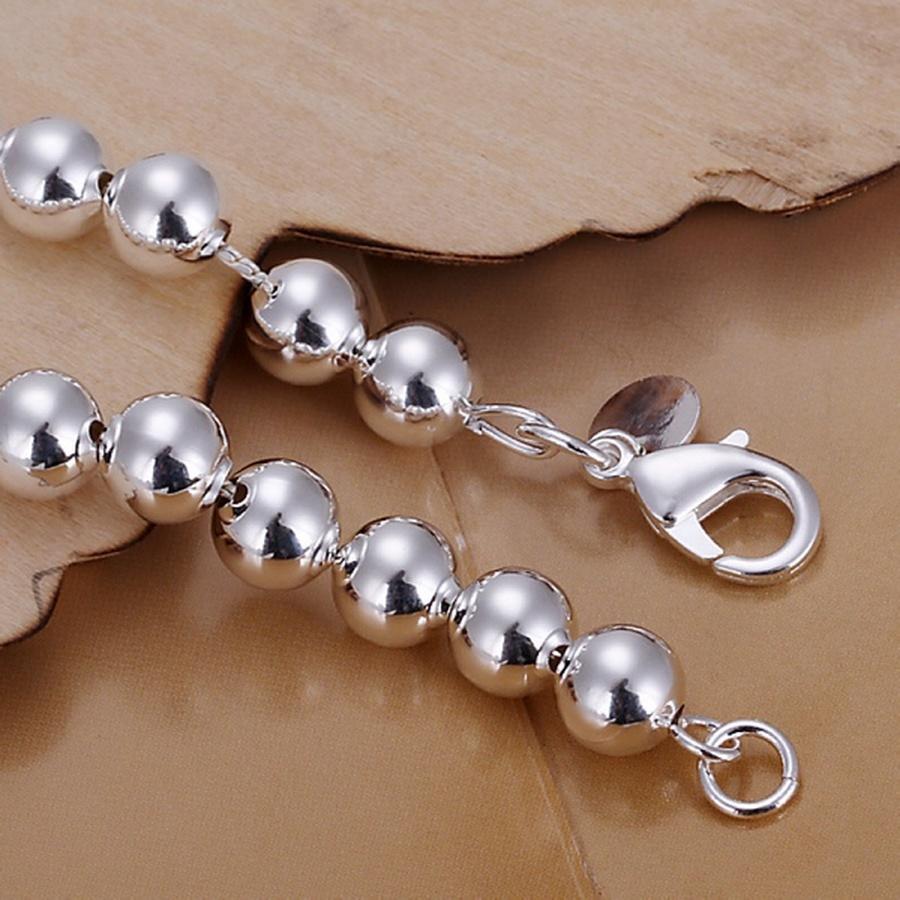 High Quality Fashion Copper Bracelet Jewelry Charm 8MM Chain Bead Bracelets Gifts for Women Wedding 20cm