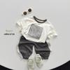 T-shirt Estiva Personalizzata a Maniche Corte per Bambini - Stile Coreano Cotone Puro per Bambini Piccoli