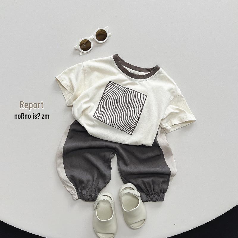 T-shirt Estiva Personalizzata a Maniche Corte per Bambini - Stile Coreano Cotone Puro per Bambini Piccoli