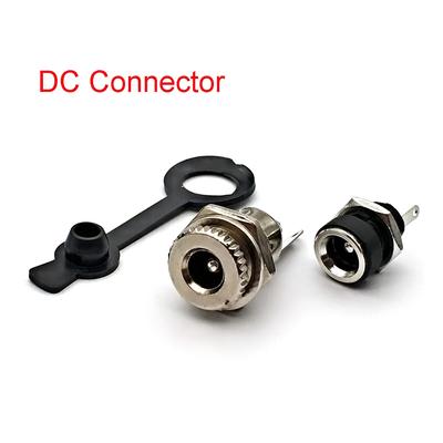 5.5mm X 2.1mm / 5.5 X 2.5mm Υποδοχή Τροφοδοσίας DC Θηλυκός Συνδετήρας Στήριξης Πάνελ Μεταλλικό Πάνελ Στήριξης Βύσμα Ακροδέκτες Καλωδίου