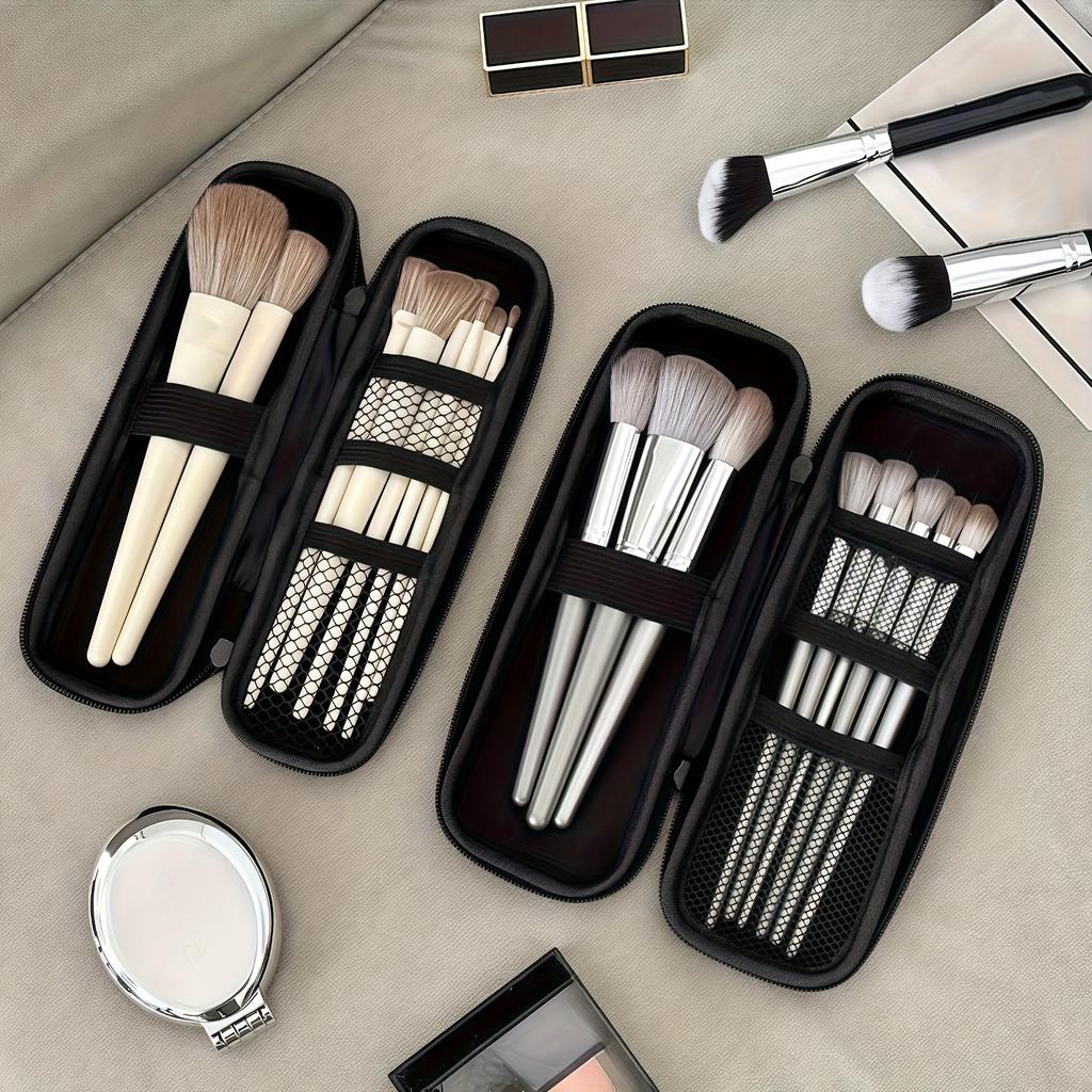 Portable Makeup Brush Organizer Case - Large Capacity Dust-Proof Cosmetic Bag Professional Travel Storage for Artists