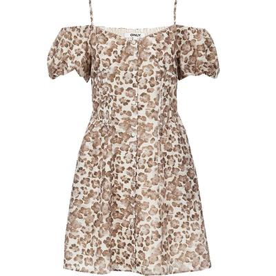 2025 Summer Elegant Off-Shoulder Print Sling Mini Dress