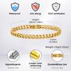 Stainless Steel Golden Silver Color Cuban Chain Bracelet Fashion Hip Hop Bracelet  Women's Jewelry Party Gift 18/20/21/22/23CM